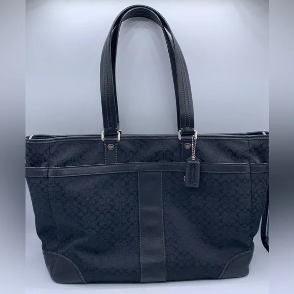 COACH Black Laptop Bag All Over Print - Picture 1 of 15